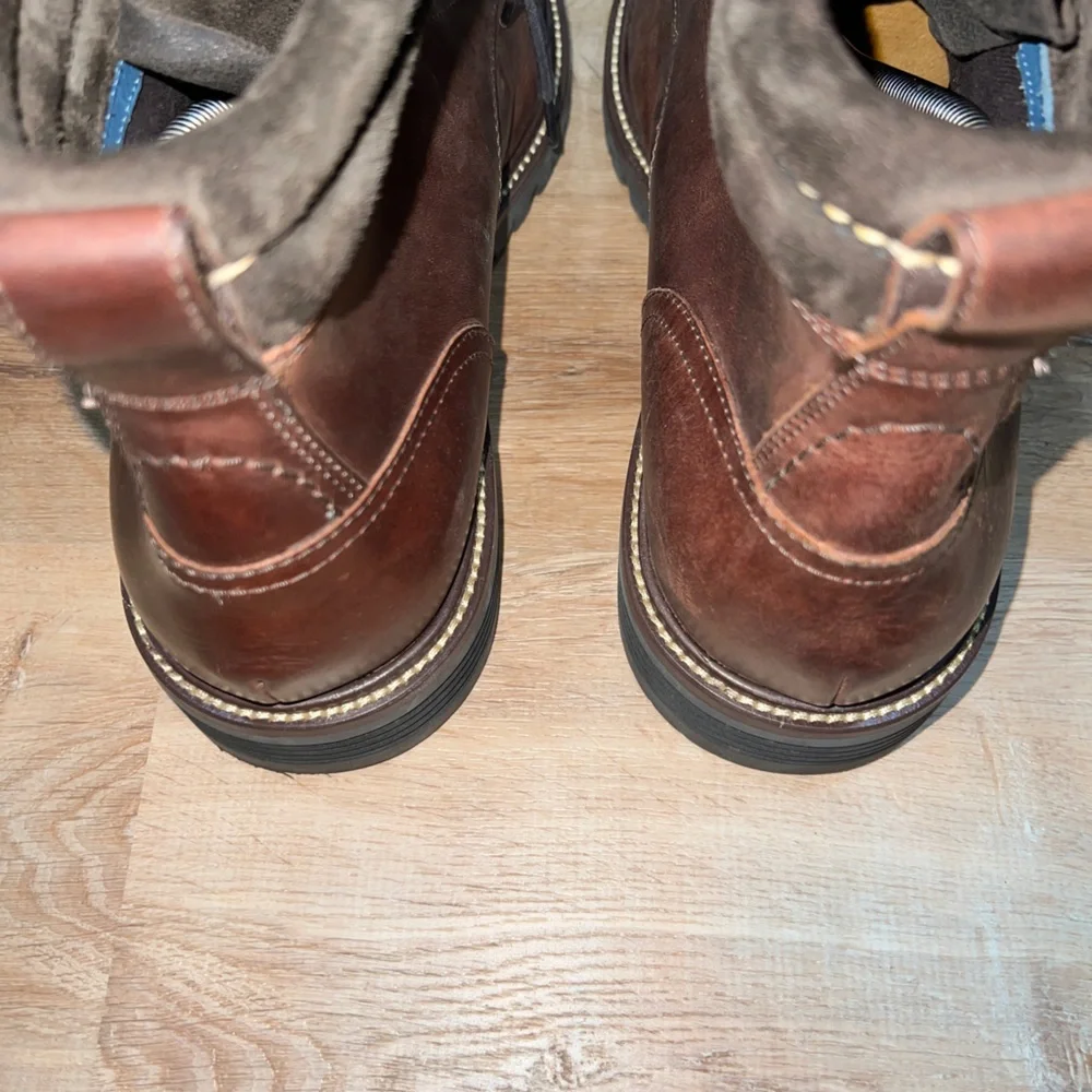 Cole Haan Brown Leather Moc Toe Boots